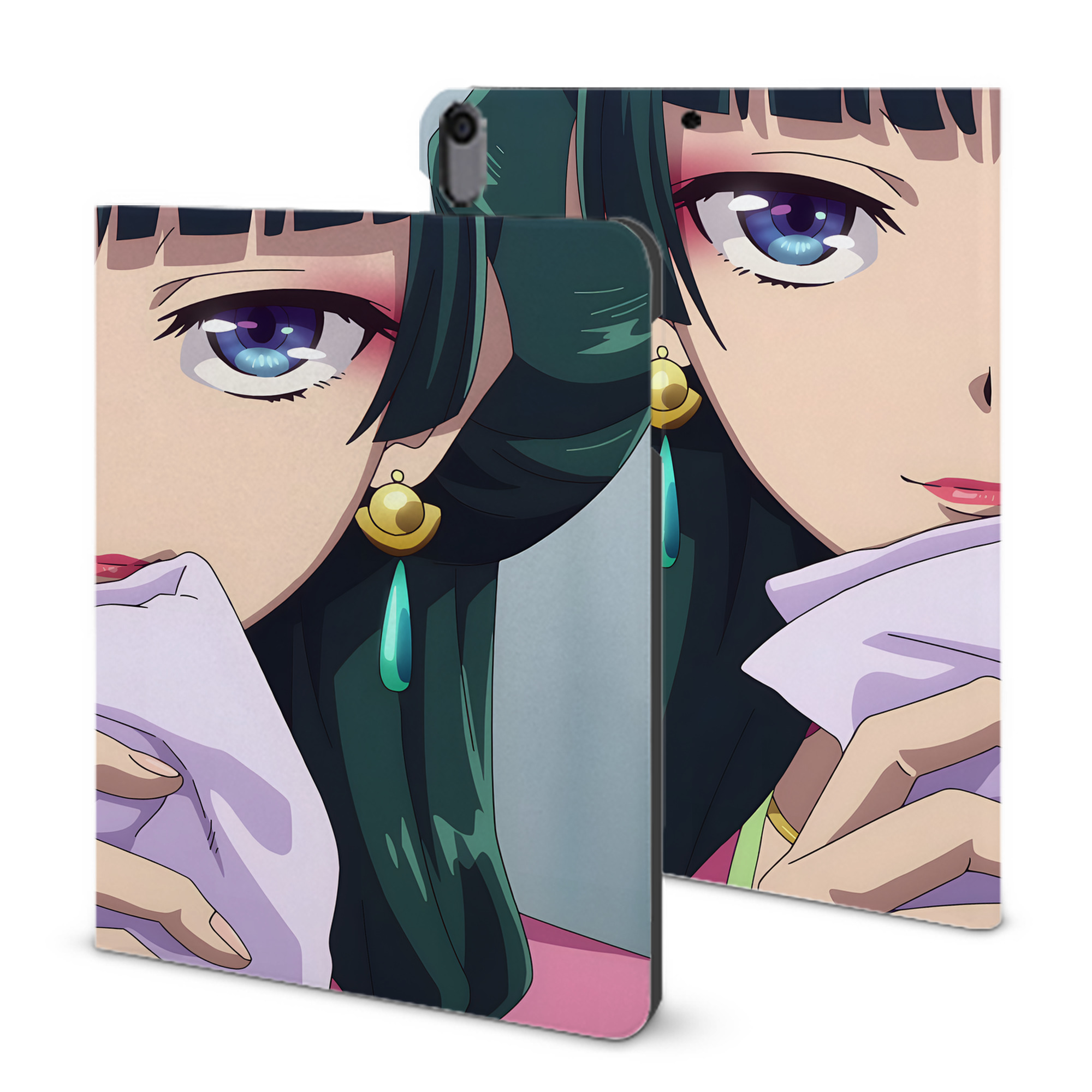 （画像用） 薬屋のひとりごと The Apothecary Diaries IPad ケース ブック型 PUレザー TPU 耐衝撃 軽量 薄型 ペン収納なし 全面保護 IPad 各モデル対応